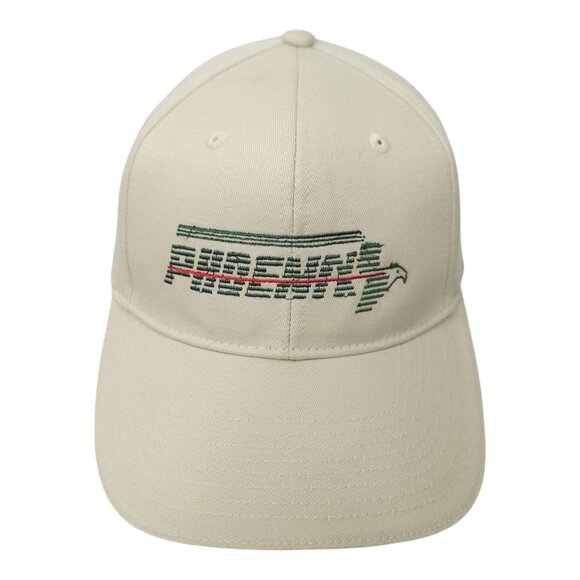 Phoenix Embroidered Logo Strap Cap Trucker Baseball Hat Sandwich Brim Khaki - Picture 1 of 13